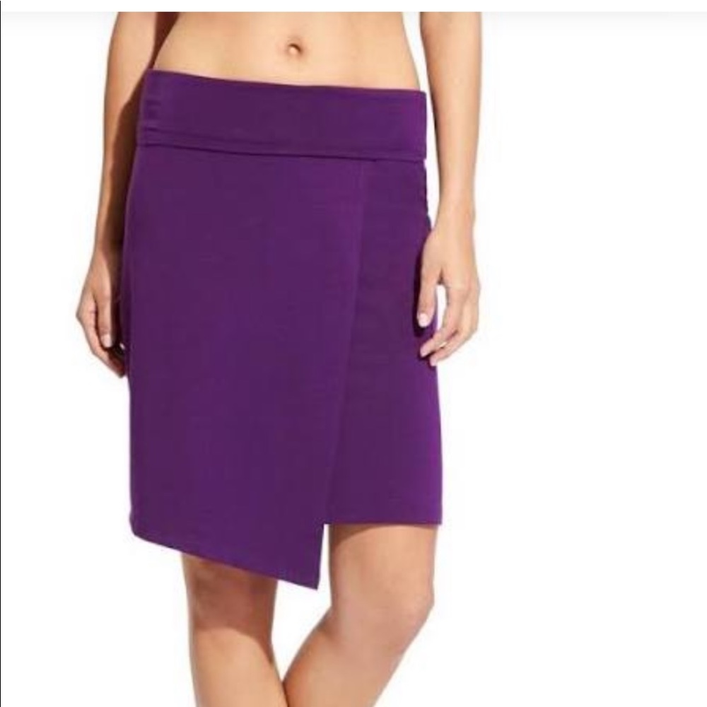 Athleta Seaside fold purple wrap skirt.